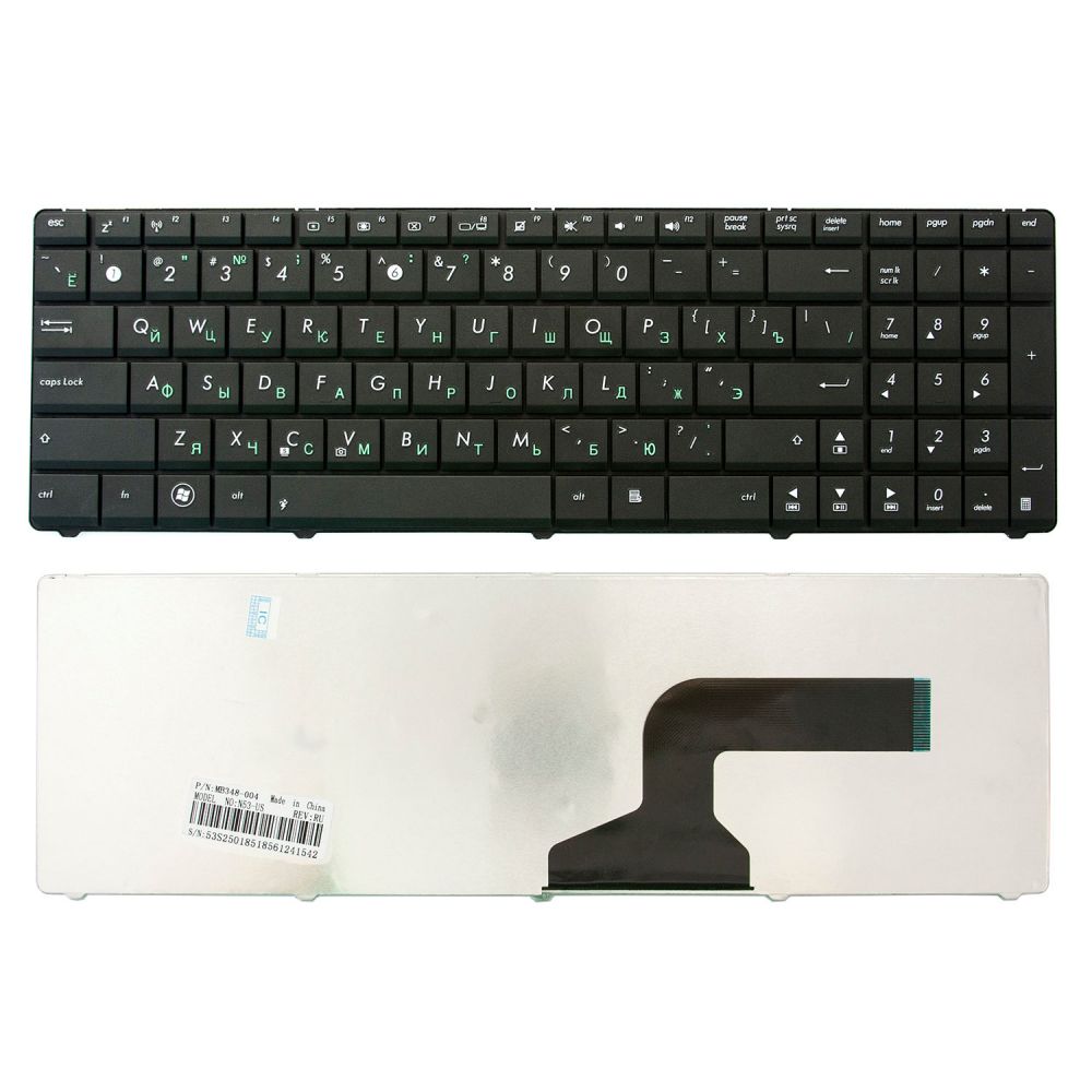 Клавиатура для ноутбука ASUS K52, A52, N53, N61, N73, N90, P53, X54, X55, X61 ver.1 RU/BLACK