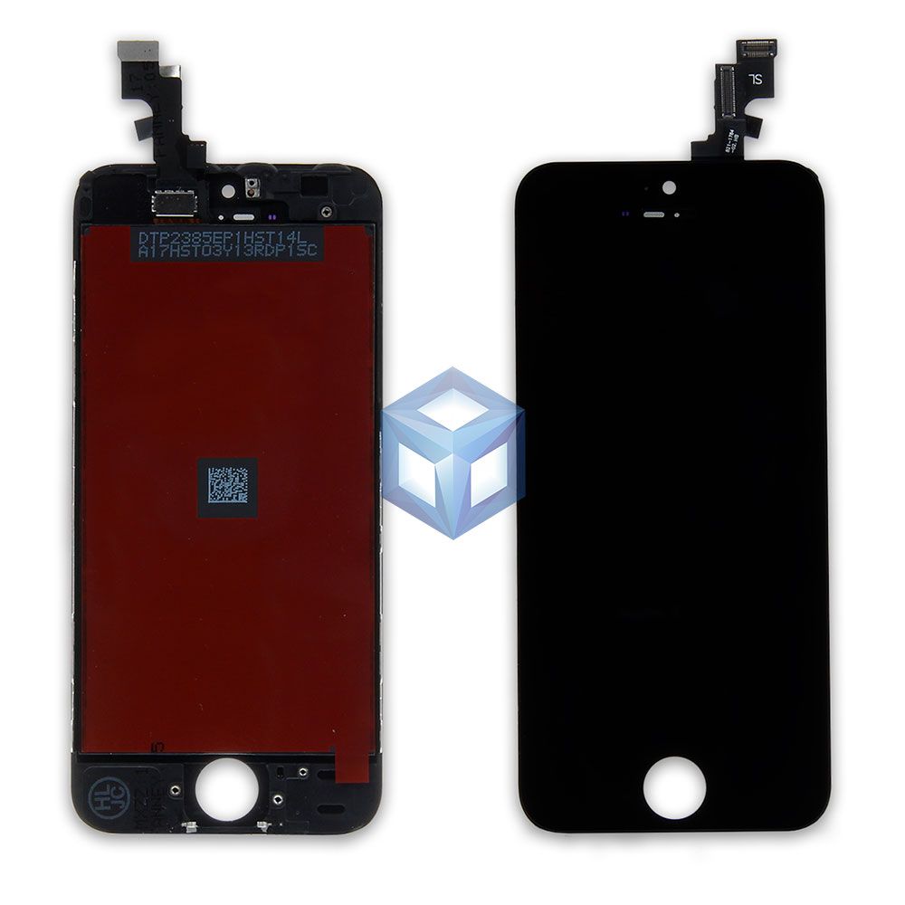 Оригинальный дисплей iPhone 5S черный (LCD экран, сенсор, стекло, модуль в сборе)